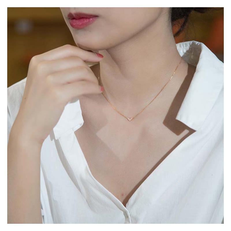 Emporio Armani trendy personalized eagle clavicle chain 925 silver necklace for women EG3477221 F original bag