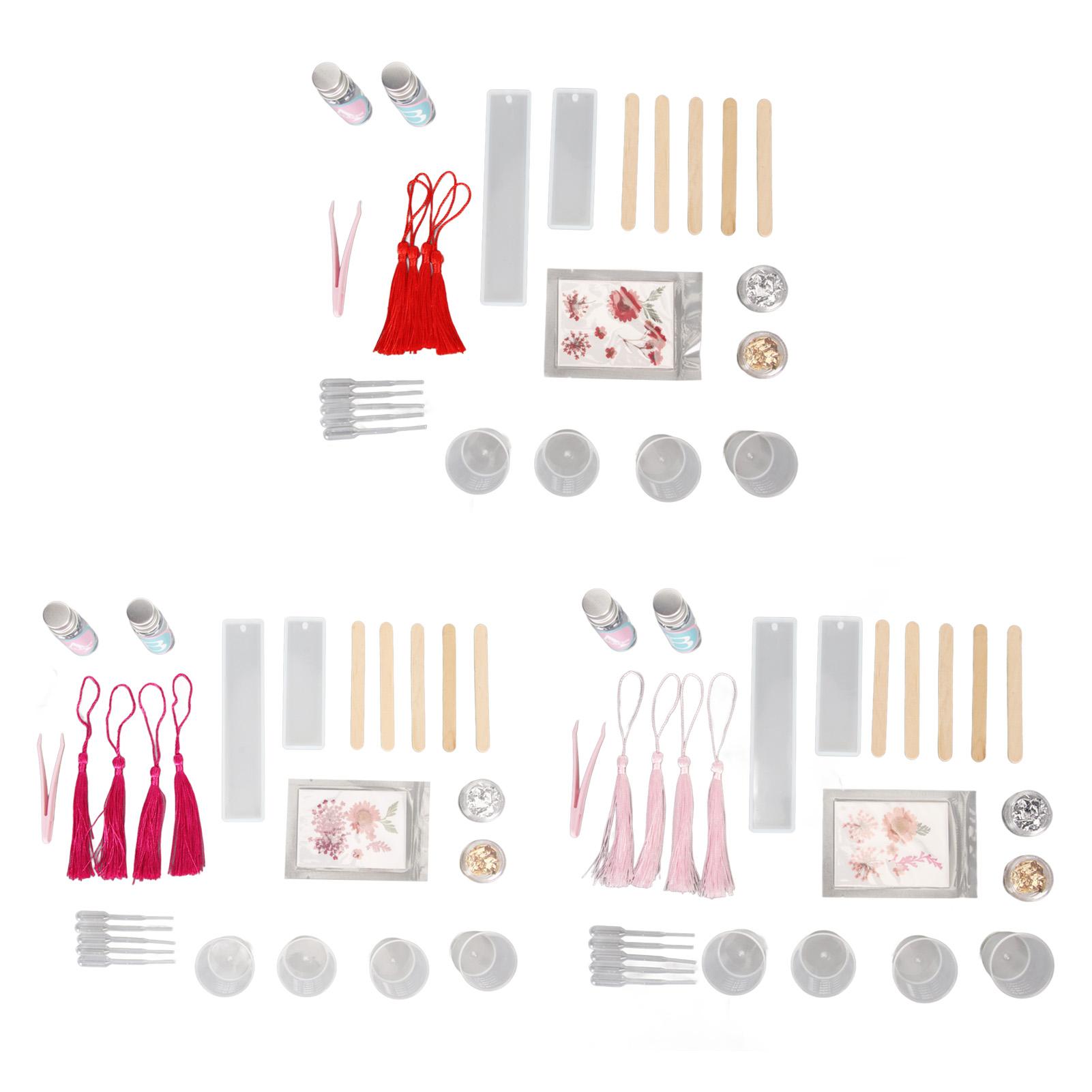 

Bookmark Resin Mould Set DIY Highly Transparent Thickened Odorless Resin Silicone Mold Set for Bookm Red