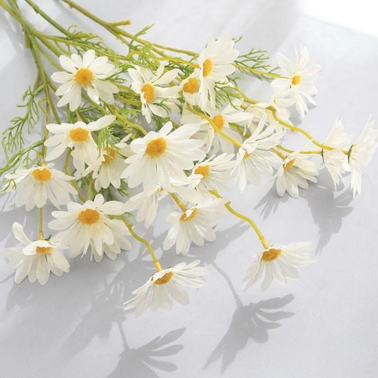 Artificial Flower Bouquet 2 or 5 Stems 21 Inch Realistic Silk Flowers with Detachable Bendable Stems UV Resistant Fake Flower Home Wedding Decor