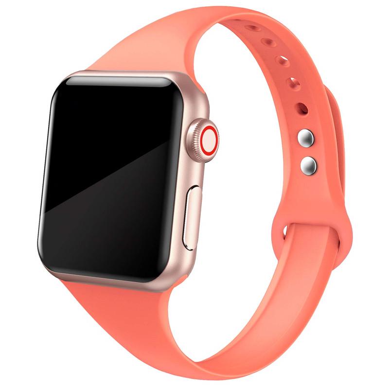 Soft Slim Silicone Sports Band for Apple Watch 5 4 3 2 1 38MM 42MM Bands Rubber Watchband Strap for Iwatch Series 5 4 40mm 44mm