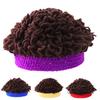 Baby Wig Cap Cute Comfortable Dress Up Knitting Infant Toddler Photo Short Curly Explosion Wig Hat for Daily Wear