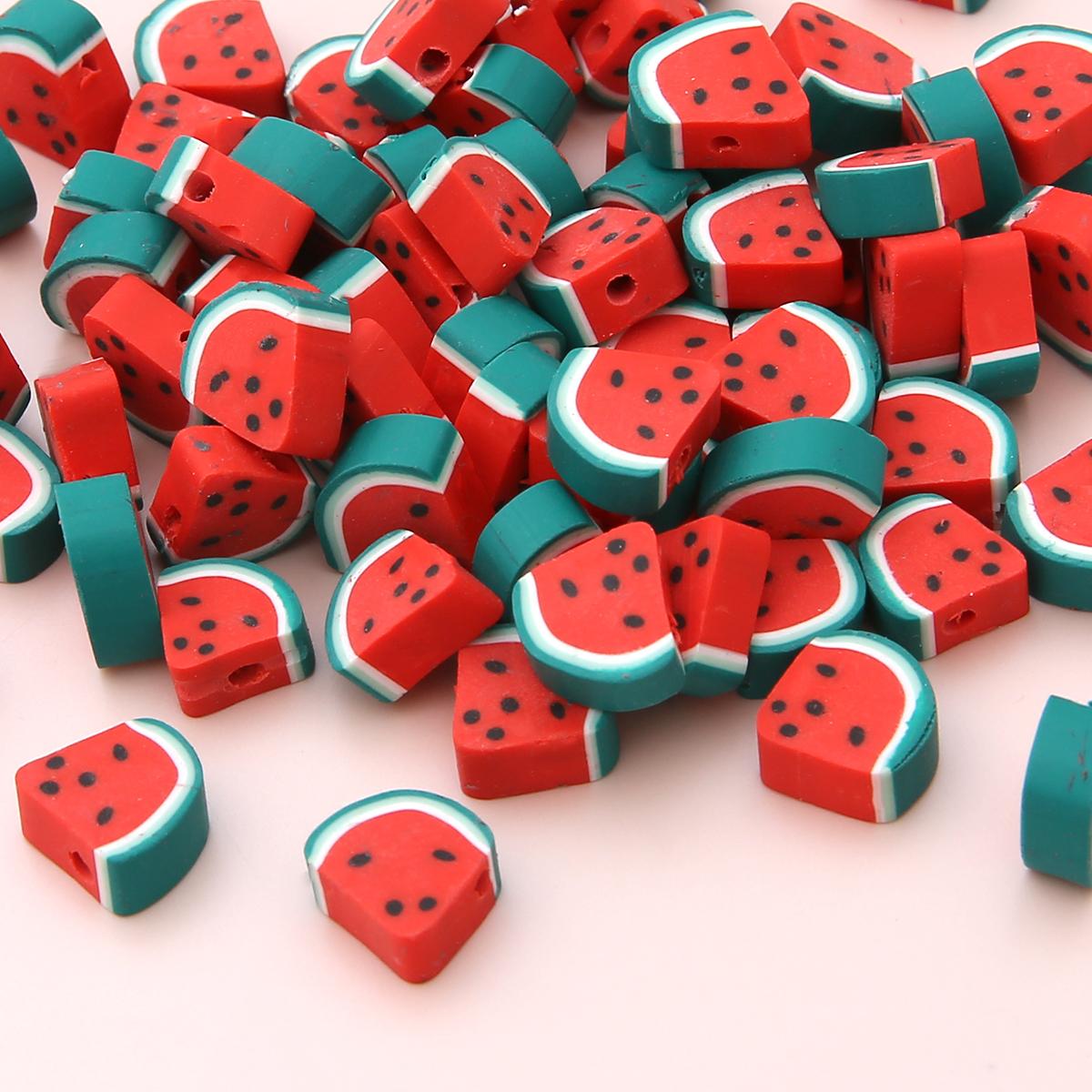 

30 шт разноцветные бусины-разделители из полимерной глины в фруктовом стиле для изготовления ювелирных изделий