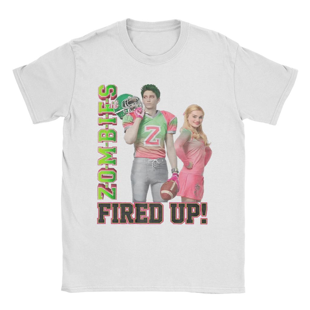 Lässiges Zombies Fired up T-Shirt für Herren Damen O-Ausschnitt Kurzarm Tops Baumwolle Sommer Top T-Shirt
