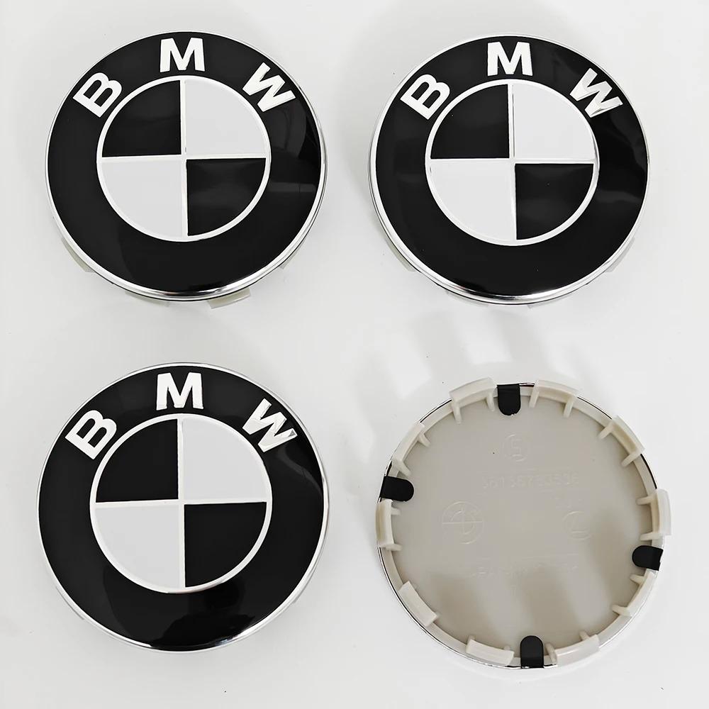 4pcs For BMW 50th E90 E60 F10 F20 G20 G30 E53 E85 E70 56mm 68mm Blue White Car Hub Cap Wheel Center Cap Emblem Badge Accessories YB4