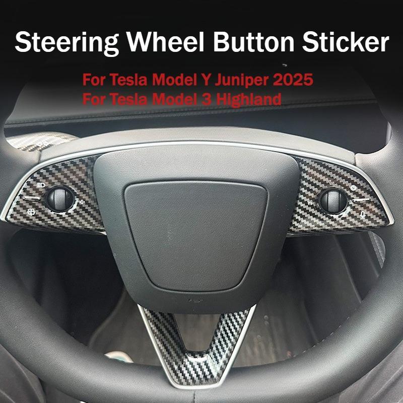 Steering Wheel Patch for Tesla Model Y Juniper Model 3 Highland 6-Seater ModelYL Steering Wheel Protective Cover Decorative Trim