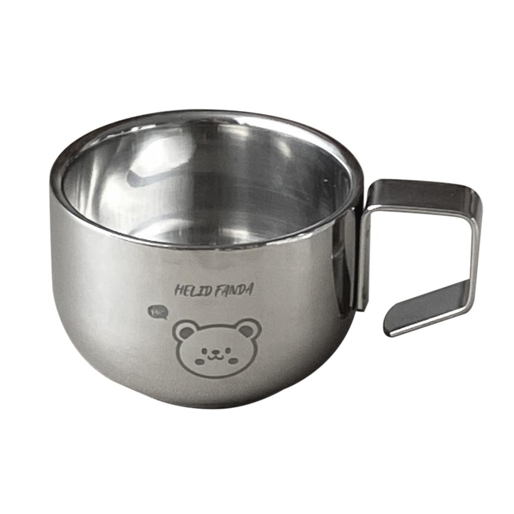 Double Layer Hot Resistant Coffee Cup 100ml Scald-proof Drinking Cup 304 Stainless Steel Tea Milk Water Mug Drink Items