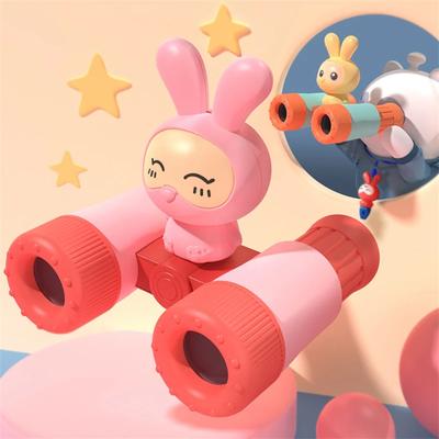 8X Kinderfernrohr für Jungen Mädchen Abnehmbares Gemeinsames Vogelbeobachtungswerkzeug Cartoon Hase Kinderfernglas Lernspielzeug Geschenke