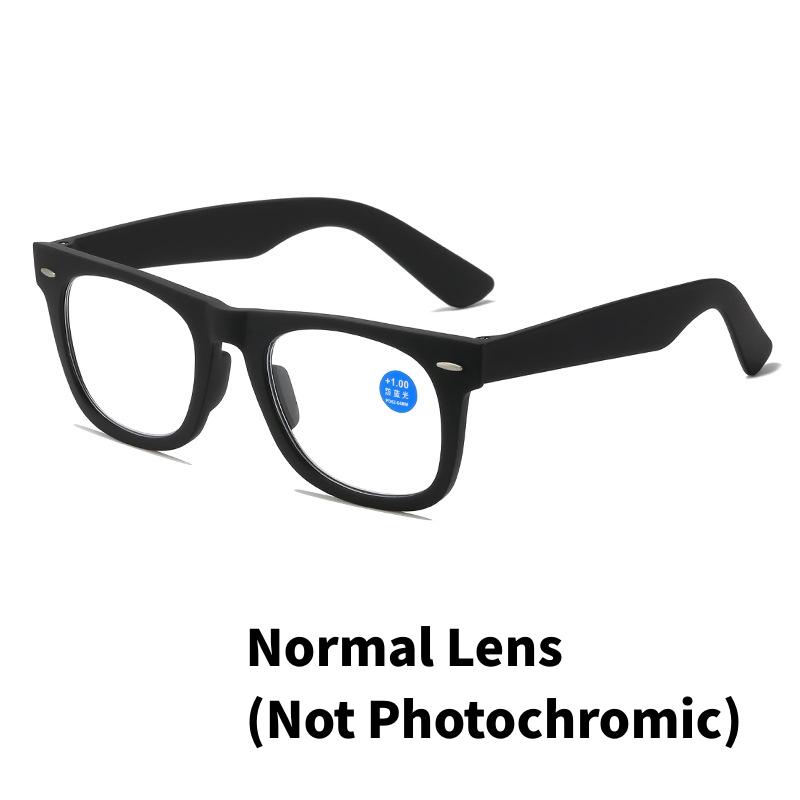 Vintage Pochromic Reading Glasses for Women Men Fashion New Square HD Eyeglasses Stylish Color Changing Sunglasses for Lady