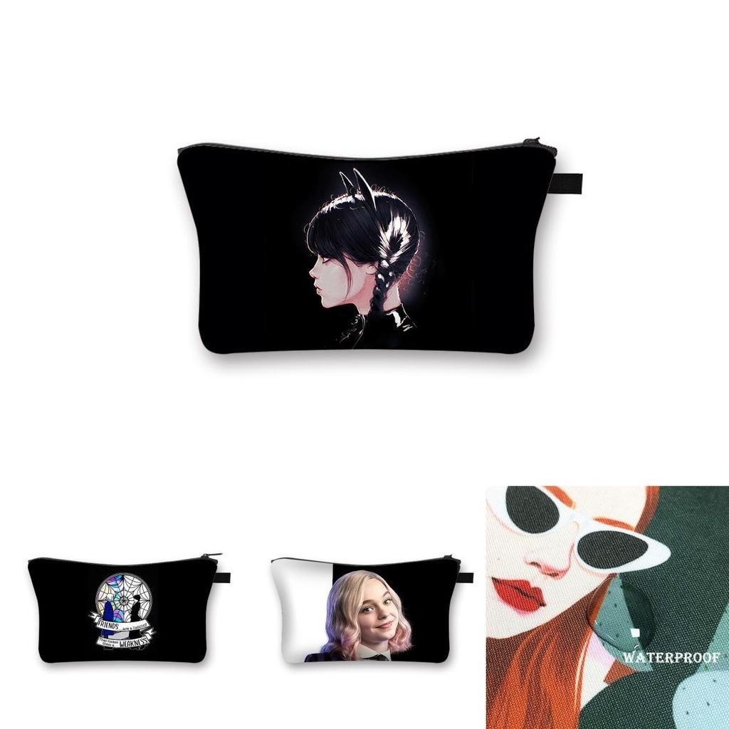 Wednesday Addams Waterproof Cosmetic Makeup Bag | Pencil Pouch | School Supplies