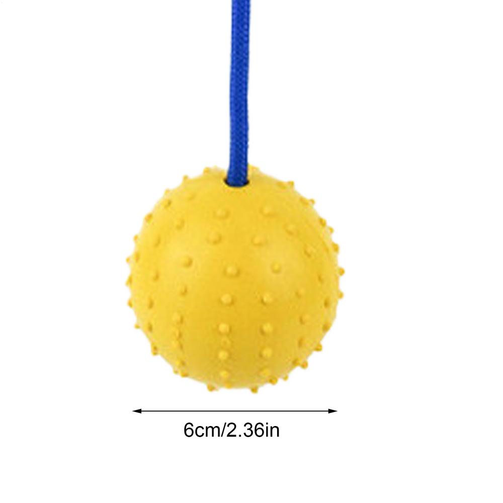 Pet Toy Ball Bite Resistant Interactive Pet Ball Dog Ball With Rope Training Ball Launchers Squeaky Tug Chew Toy For Breed & жёлтый