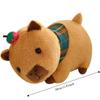 Soft Capybara Plush Toy Strawberry Headwear Stuffed Capybara Doll  Children Toys