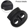 Plastic Dual Hole Rope Stopper Compatible with 5mm Round Drawstrings for Hoodie Cords Backpack Straps Tent Lines and Sportswear
