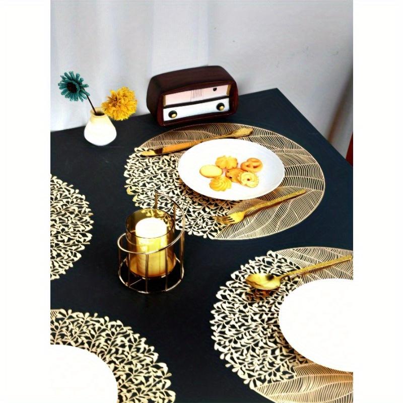 Placemats PVC Place Mats for Kitchen Table Indoor/Outdoor Washable Heat-Resistant Placemat Wipeable Dining Table Mats for Camping