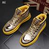 Fashion Designer Fashion Men's Shoes Rhinestone Casual Flats Platform Ankle Boots  Sneakers Zapatos Hombre A6