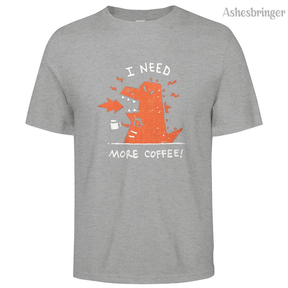 Mens Cotton I Need Coffee Graphic Funny T Shirt Street Casual Style Tee for Men and Women