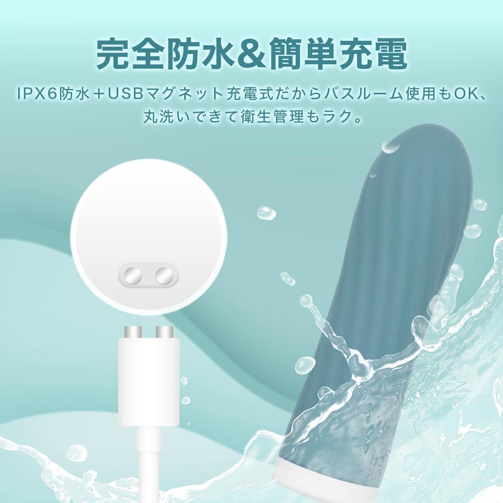 MADOROMILune Vibrator for USB IPX6 Ribbed 10 Electric Massager Women, Quiet, Charging, Waterproof, Design, Modes, (Teal)