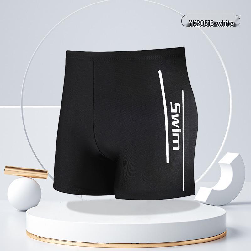 2024 Men's Quick-Dry Anti-Embarrassment Swimsuit: Fashionable, Breathable, Professional Flat-Angle Trunks