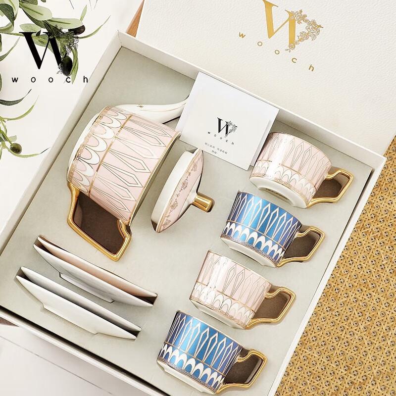 

WOOCH Victoria Luxury Teapot & 4 Cup Saucer Gift Set
