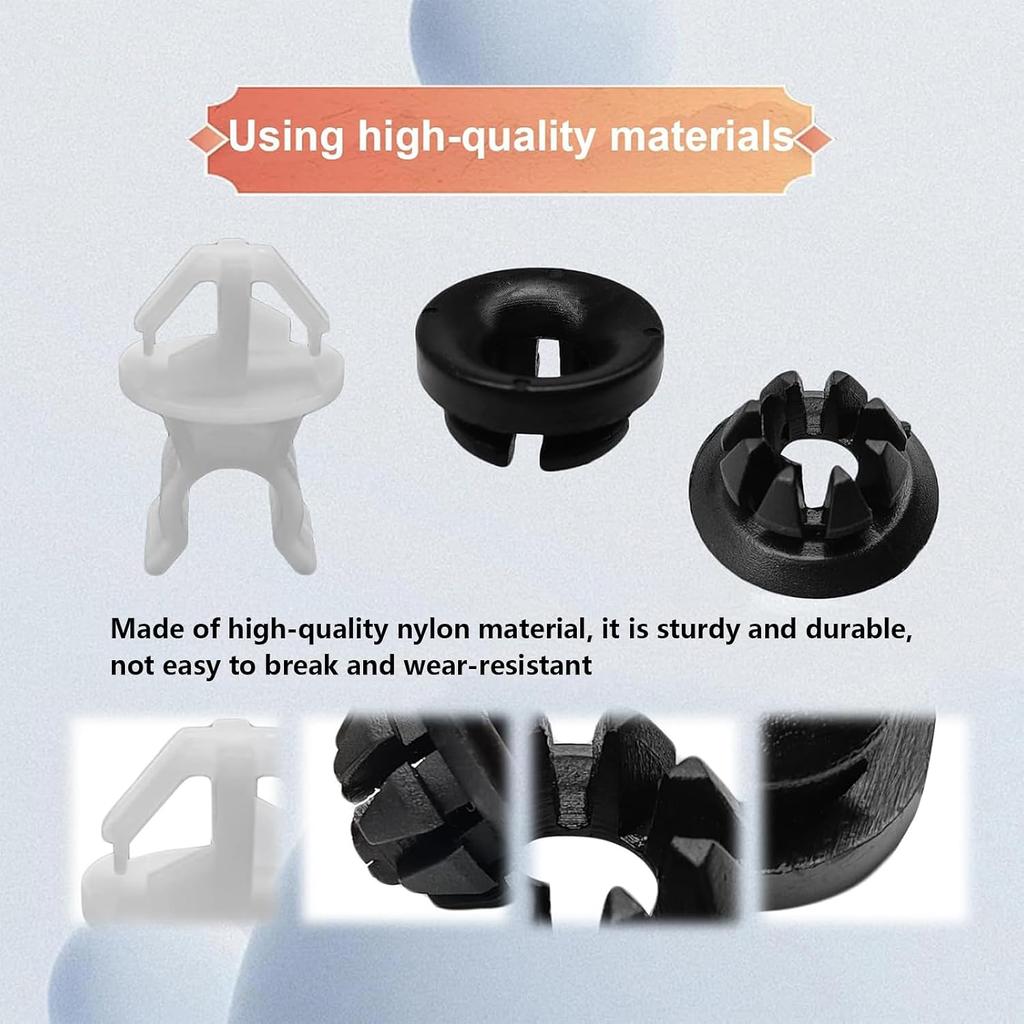 3PCS Car Hood Support Prop Rod Clips, Hood Rod Grommet Clips #91503-SS0-003 91604-SD2-013 Compatible with Honda Accord Odyssey