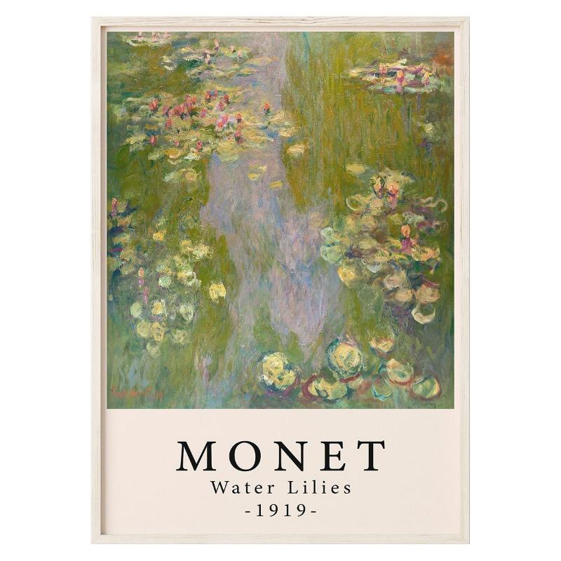 Impressionism Artist Claude Monet Poster Water Lilies Canvas Paintings Wall Art Picture for Living Room Home Decoration