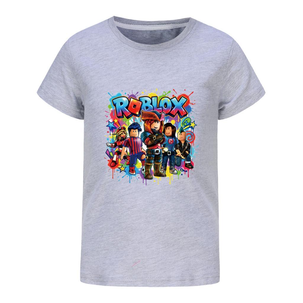 5578 Kids Roblox Print Short Sleeves Round Neck T-Shirt
