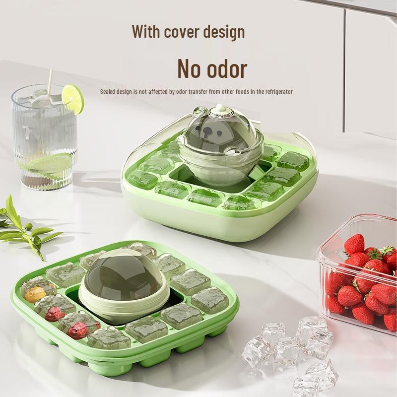 Lilang Press-Type Silicone Bear Ice Cube Tray Set