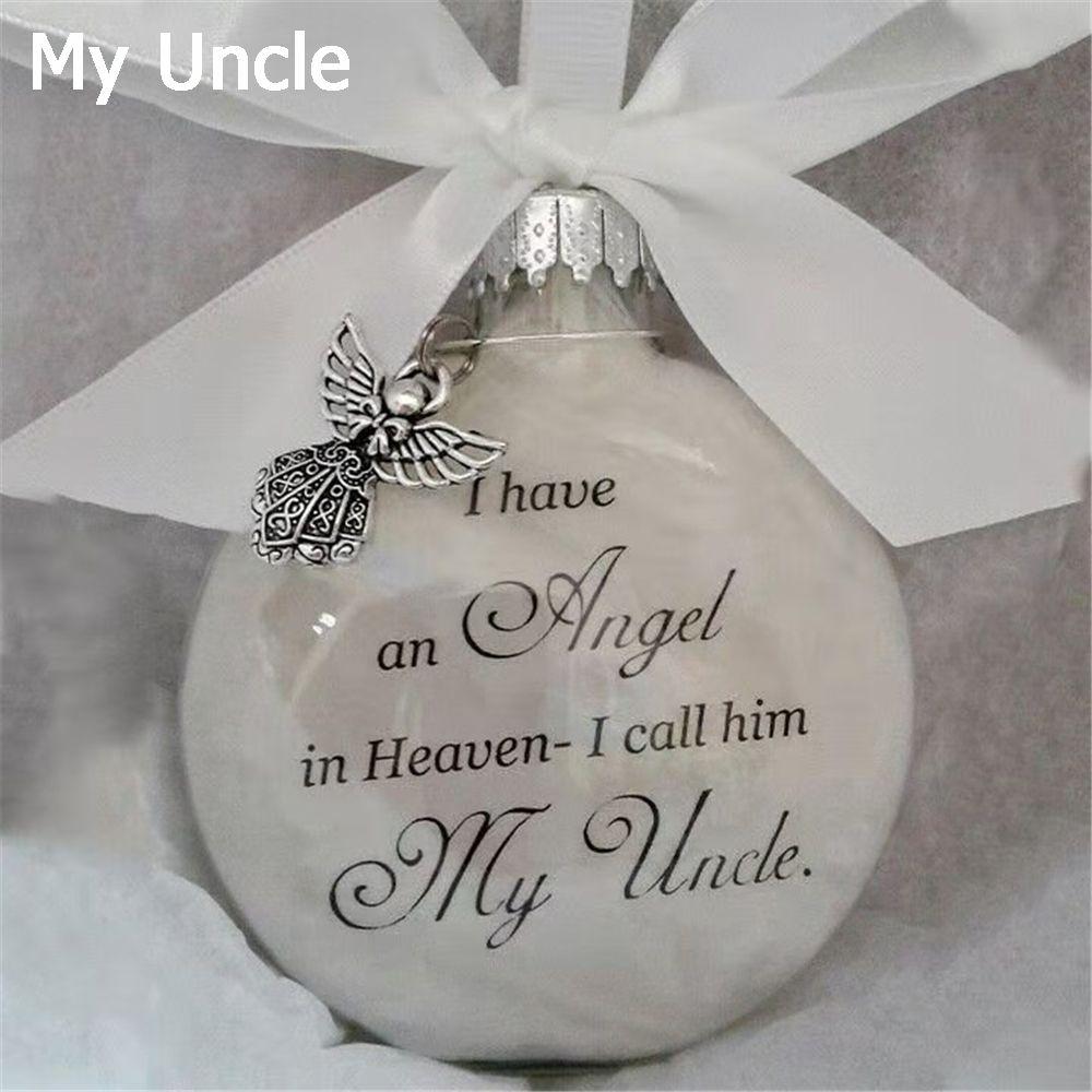 An Angel In Heaven Christmas Tree Hanging Ornaments Family Pendant Memorial Ornament Feather Ball