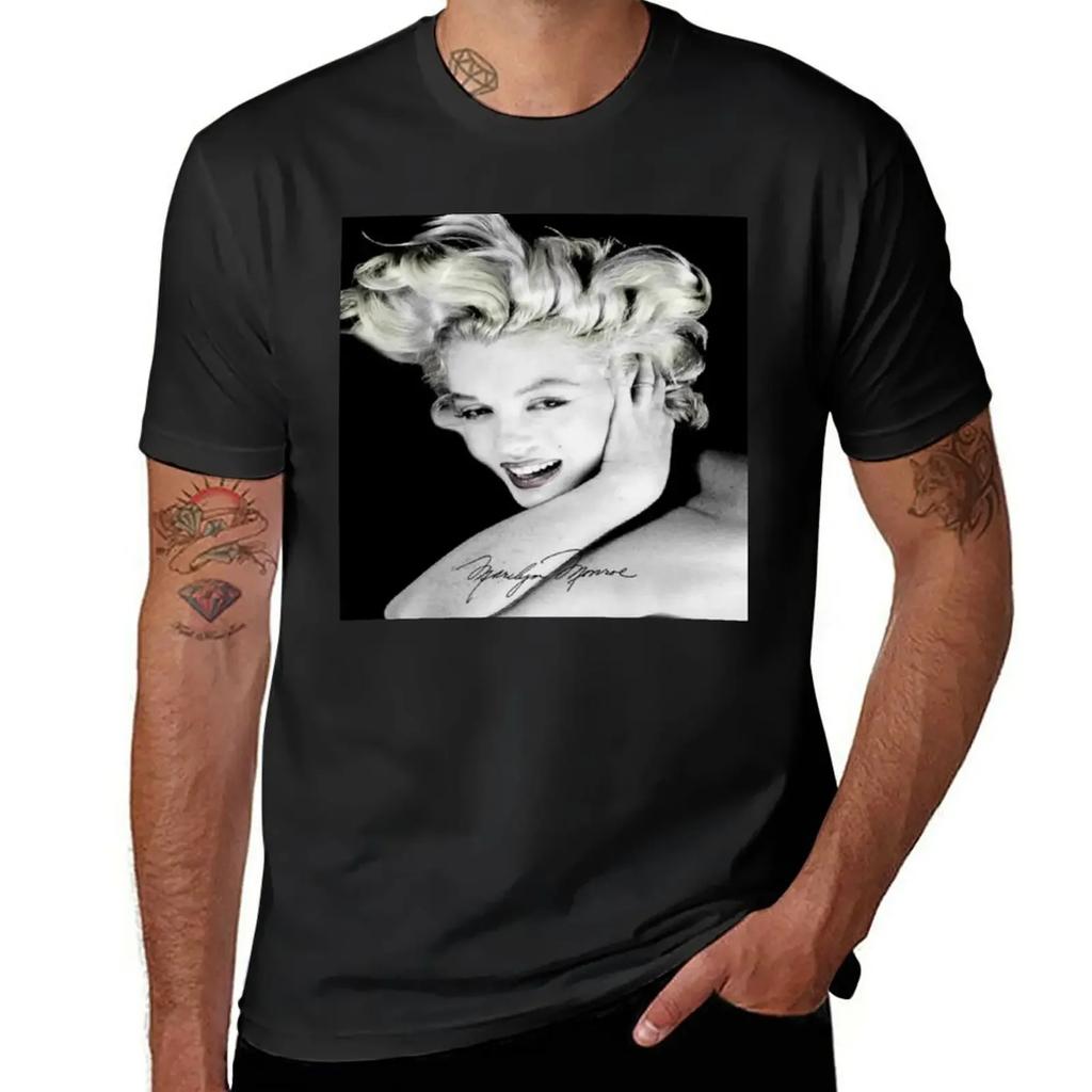 MARILYN MONROE' The First American Goddess T-Shirt Aesthetic clothing sweat anime Men's t shirts
