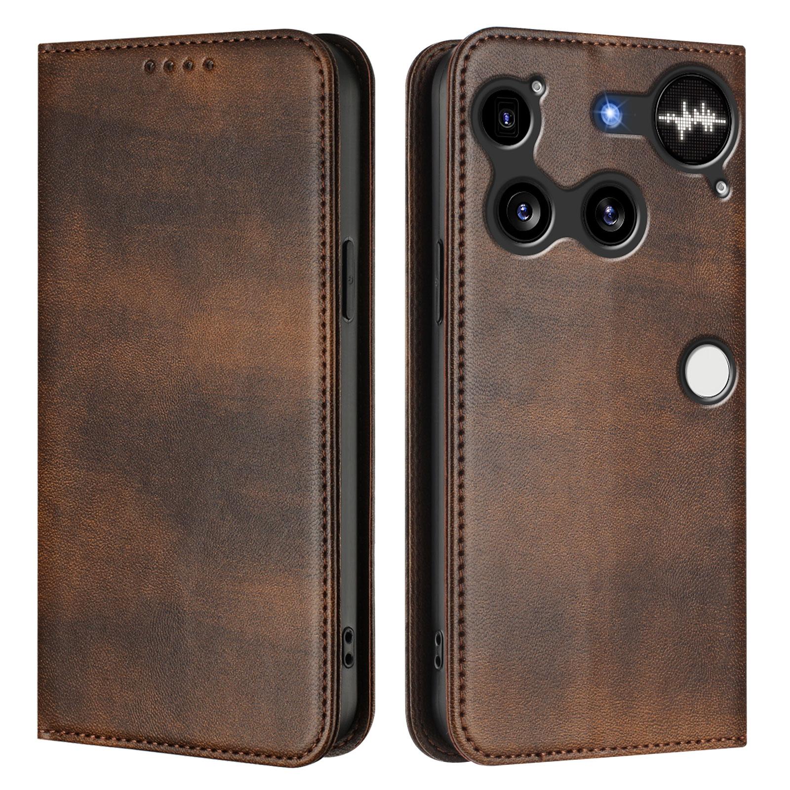 

Ні за що Телефон (3) 5G Чохли-гаманці Ретро Текстура RFID Блокування Шкіряний Чохол для Телефону Brown