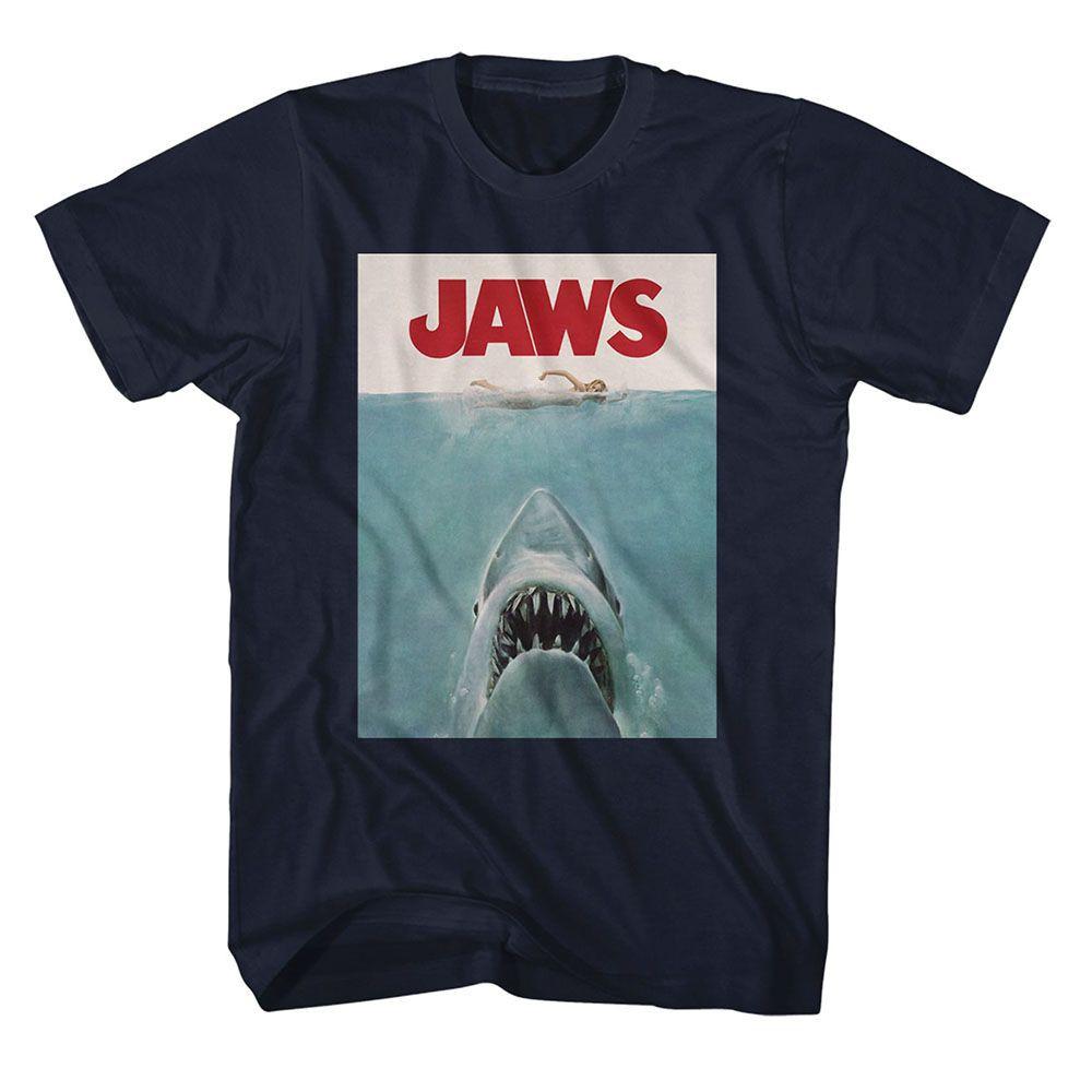 Jaws Poster Navy Movie Shirt M