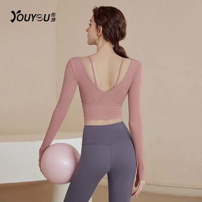 Spring 2024 Women's Long-Sleeve Yoga and Pilates Fitness Tops