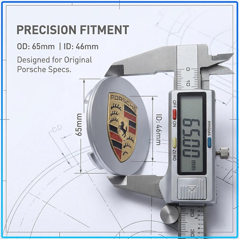 4 ks 65MM Auto Znak Odznak Krytky Středových Krytů Koleček Pro Porsche Boxster Cayenne Panamera Macan Cayman 911 918 996 917 991