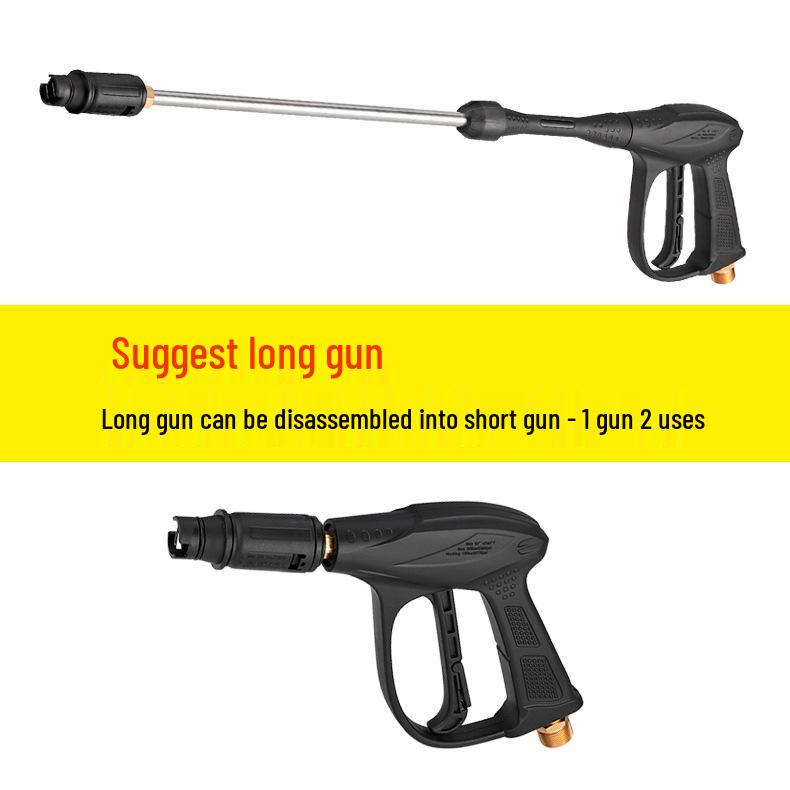 High-Pressure Car Wash Water Gun Head with Spray Nozzle, Brush, and 58-Type Compatibility for Household Cleaning