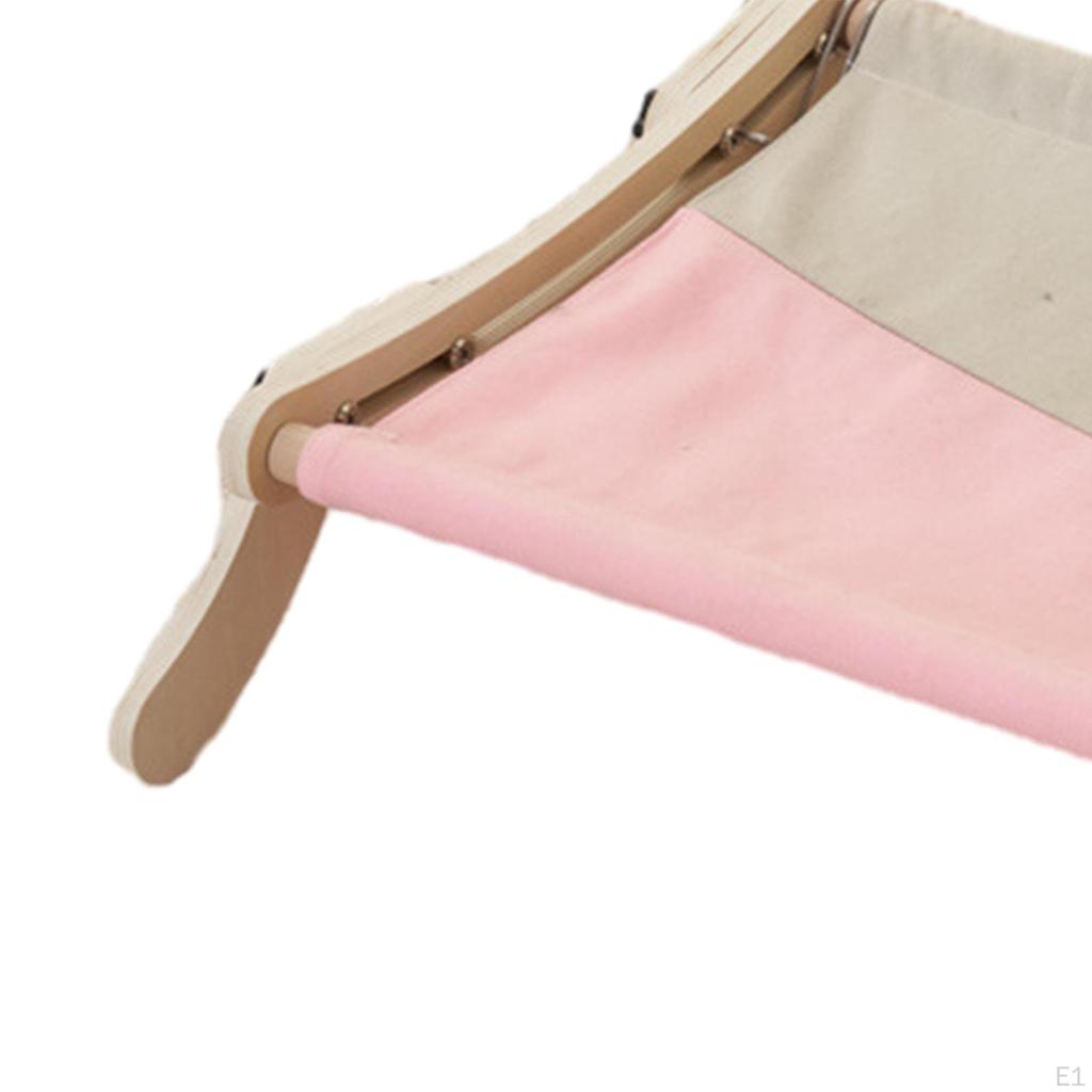 Cat Window Perch Hammock Durable with Wood Frame Space Saving Bed Lounge for Kitten
