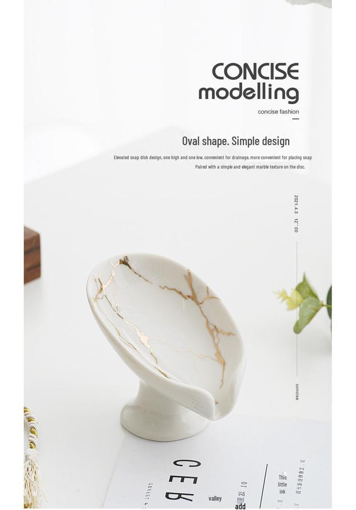 Handmade Ceramic Soap Dish: No-Punch Installation, Draining Design, Stylish Soap Holder.
