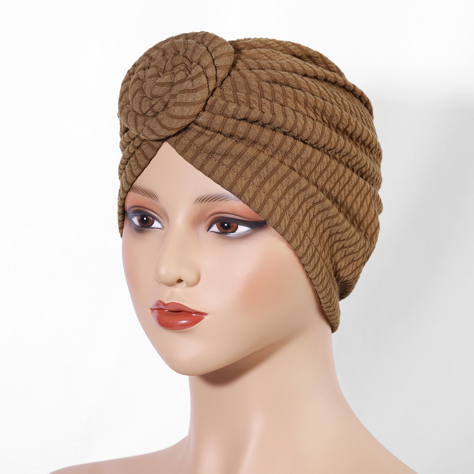 Thick Stretch Knotted Turban Hat, Ethnic Twist Headwrap For Women, Winter Warm Beanie & Fashion Headscarf