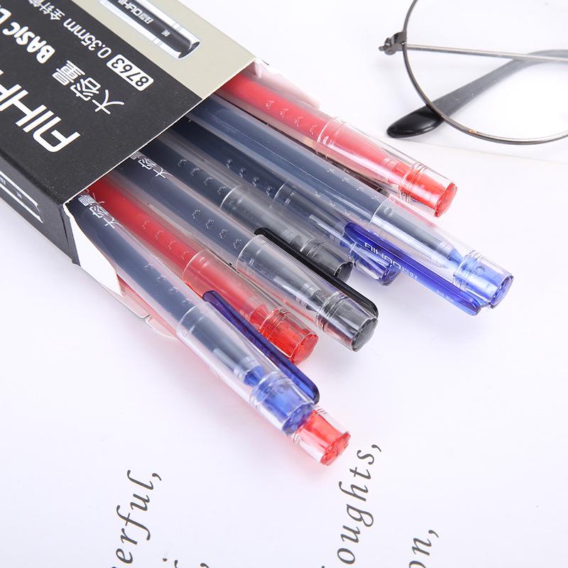 Hobby 8763 Belans Neutral Pen 0.35mm Large Capacity Signature Pen - Red, Blue, Black Ink for Students & Office