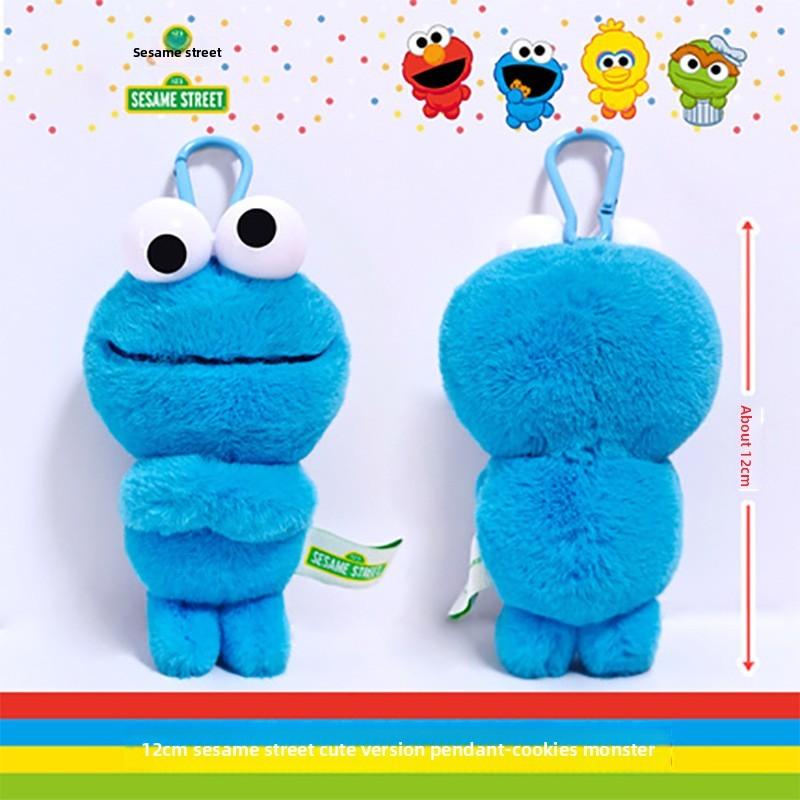 Sesame Street Elmo Portachiavi Peluche Animale Carino Cartone Animato Giocattolo Regalo Per Bambini