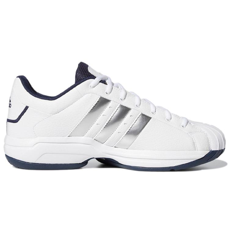New Adidas Pro Model 2G Low 'White Silver Metallic Navy' H68051