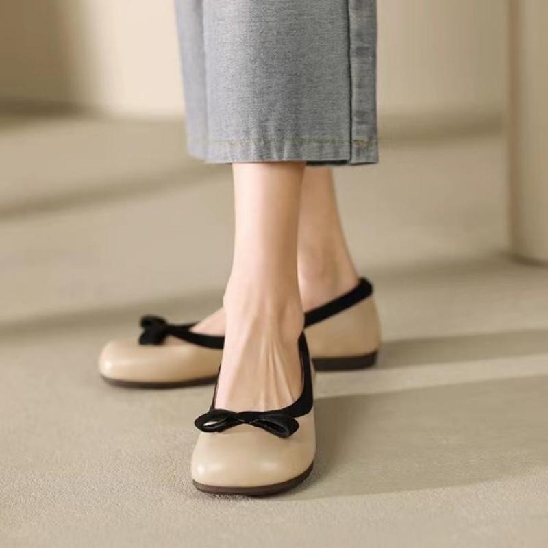 

Модные туфли Marie Janes с бантом на плоской подошве, женские босоножки на плоской подошве, летние новые модные удобные прогулочные туфли, элегантные вечерние туфли 2024 года, Zapatos 35 абрикосовый