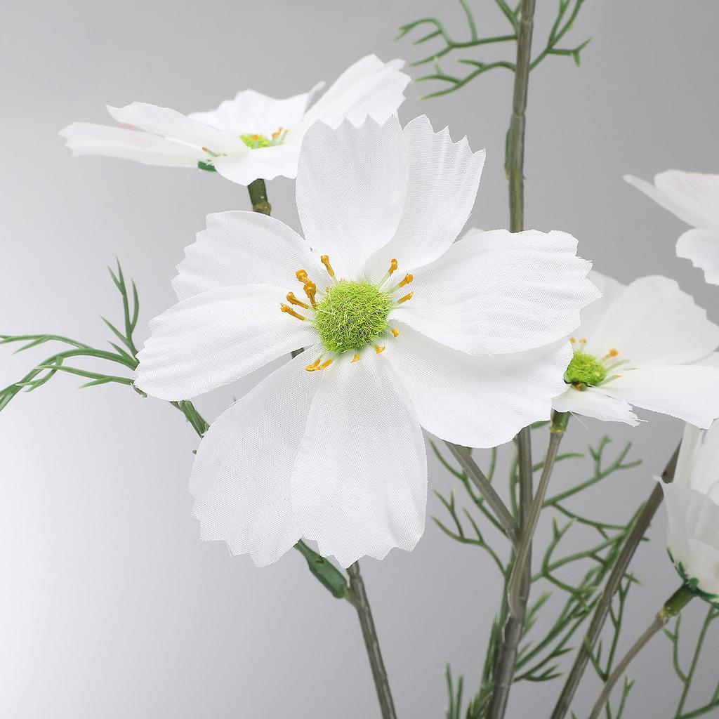 Artificial Cosmos White Artificial Flowers for Weddings, Home Decor, Party Decorations