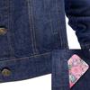 Blaue kurze Jeansjacke mit Taschen Damen Boyfriend-Jeansmantel Streetwear Vintage Herbst Basic Mäntel Oberbekleidung