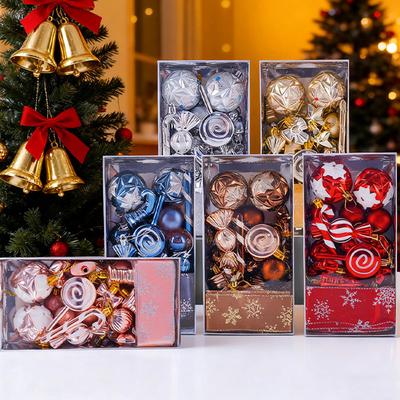 Christmas Balls Ornaments Delightful Classic Gift Set Shatterproof Plastic Decor for Xmas Tree Holiday Wedding Party Decorations