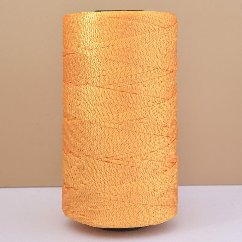 250g Silky Cotton Linen Crochet Yarn 2.5mm Lightweight Ice Silk Flat Ribbon Yarn Handmade Crocheting DIY Bags Hats Hollow Thread