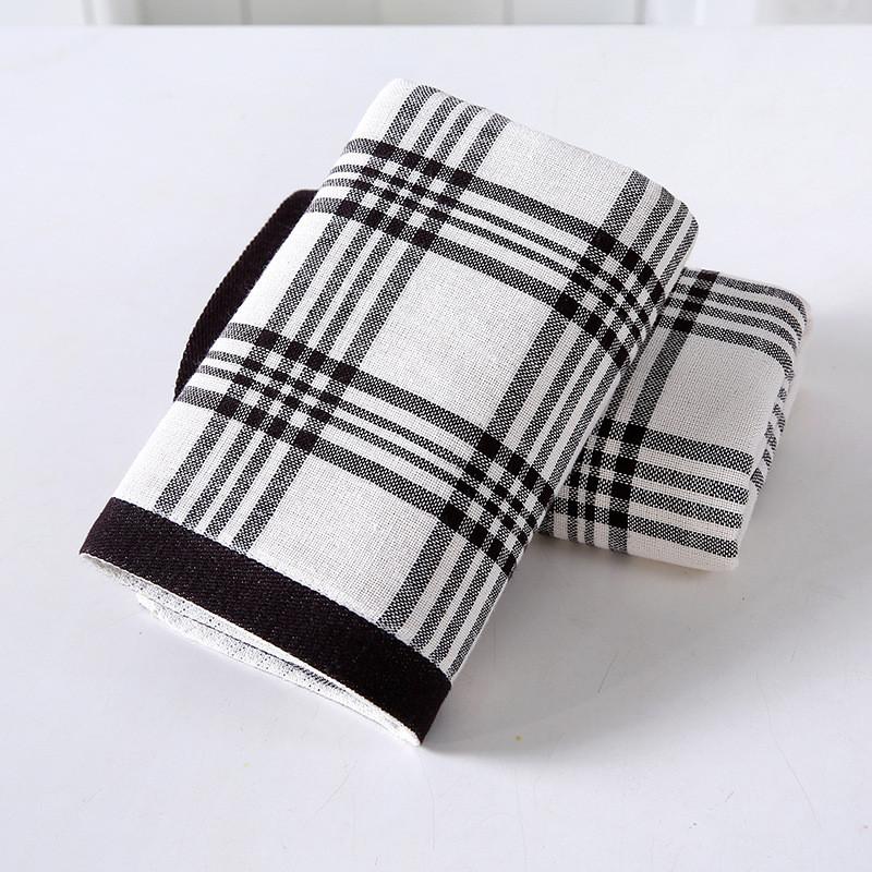 1Pc 34x76cm Terry Gauze Cotton Vintage Plaid Home Bathroom Shower Adults Men Sport Hand Towel