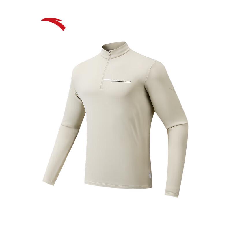 Anta CHN Series Men's National Team Air Muffin Half-Zip Fleece Long Sleeve T-Shirt