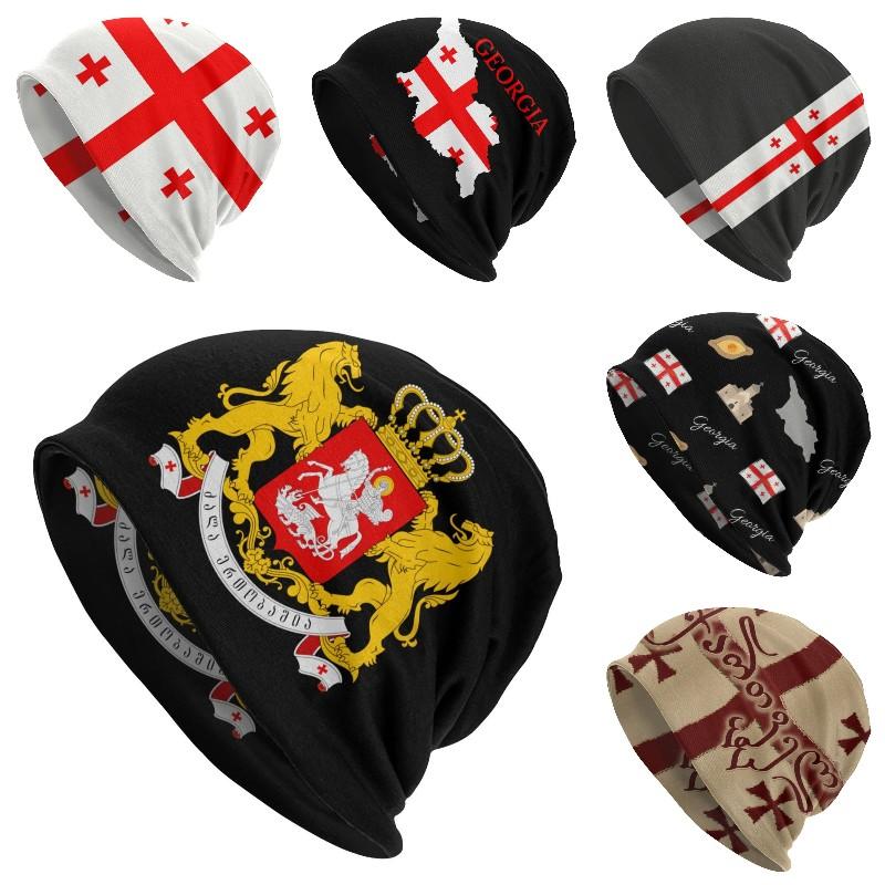 

Грузинский герб, шапки в стиле хип-хоп, унисекс, капот, зимняя теплая вязаная шапка для взрослых, шапка-бини «Гордость Грузии», уличная лыжная шапка