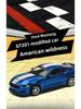 1/42 Ford Mustang GT Racing Model Car - CCA Color Amber Alloy, Assembly with Removable Parts, Modified Box Version