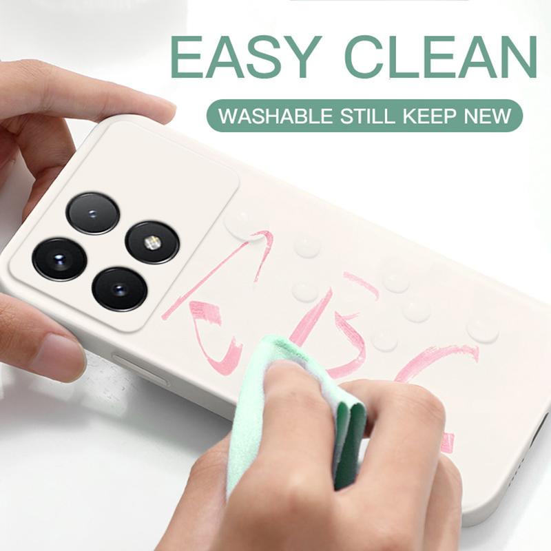 Pentru Poco X6 X 6 Pro Pocox6 Pro Carcasă pătrată din silicon lichid moale pentru Xiaomi Poco X6 X 6 Pro Pocox6 Pro 5G Carcasă de telefon