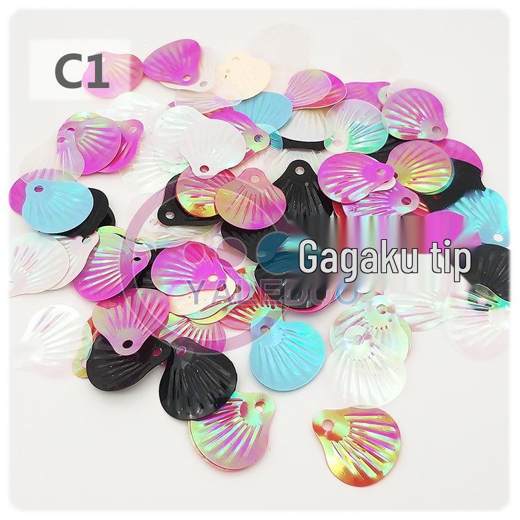 Yale Dobe Fish Scale Fan-Shaped Sequins 22x24mm for DIY Ethnic Costume Sewing